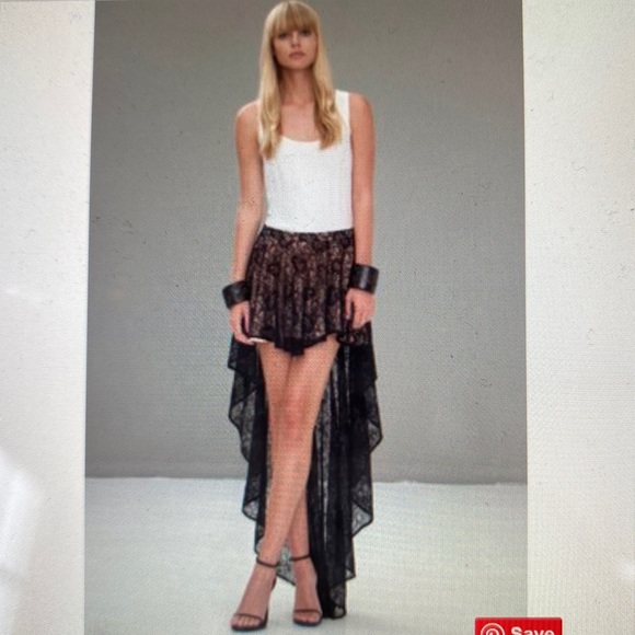 NWOT ALEXIS BENETT Hi Lo Mini Skirt size S - Picture 2 of 6